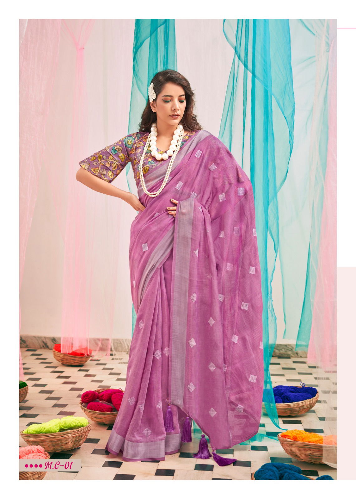 Shreyans Mashroo Designer Sarees Catalog
